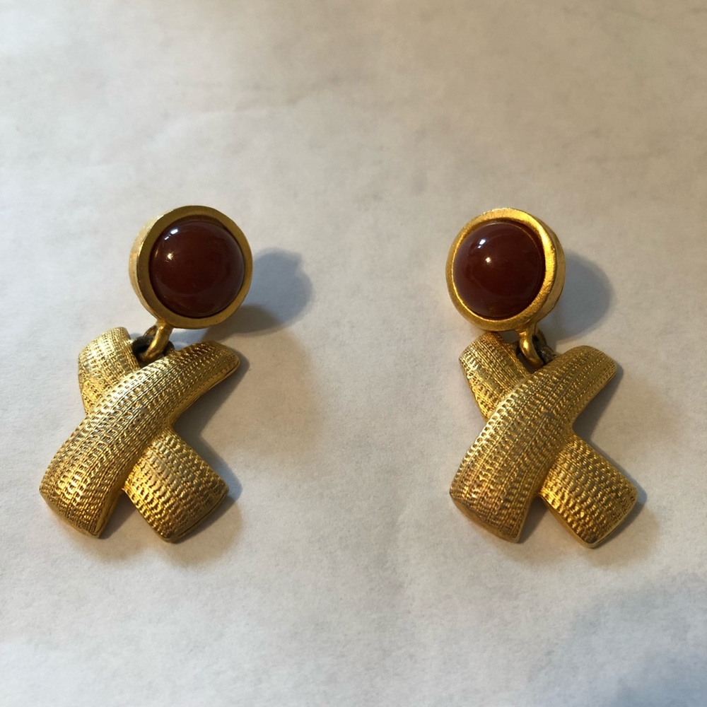 X And O Earrings Vintage